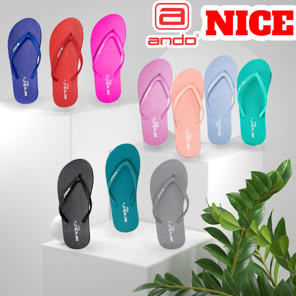 Ando Nice 10 Warna Sandal Jepit Wanita Sendal Cewek Perempuan Ando Original / Sandal Jepit ANDO/Sandal Japit ANDO / Sandal Wanita Sandal ANDO NICE ORIGINAL / Sendal Ando