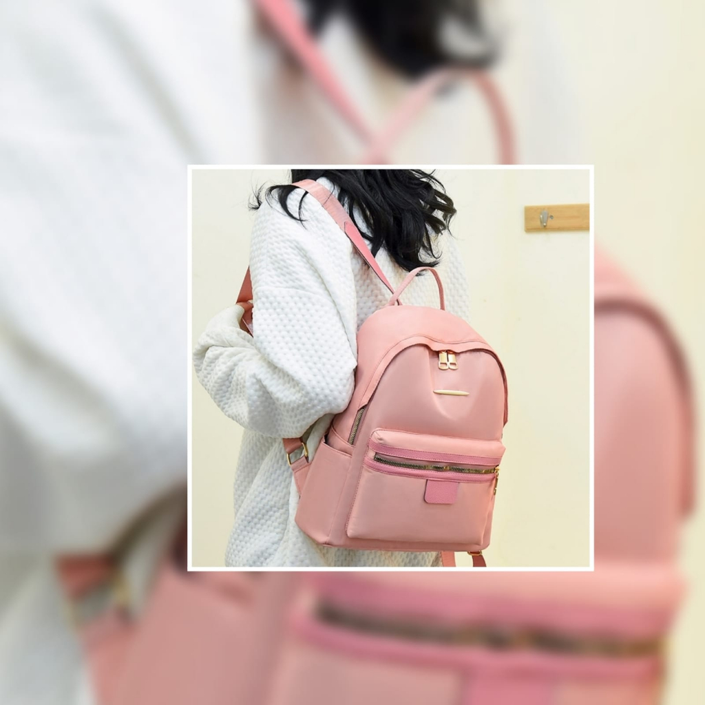 TAS RANSEL WANITA MILIANE IMPORT BACKPACK KOREA ANTI AIR KEKINIAN TA765P3 FASHION PINK TERMURAH REMAJA DEWASA BATAM SEKOLAH GENDONG PUNGGUNG TERBARU KULIAH KERJA