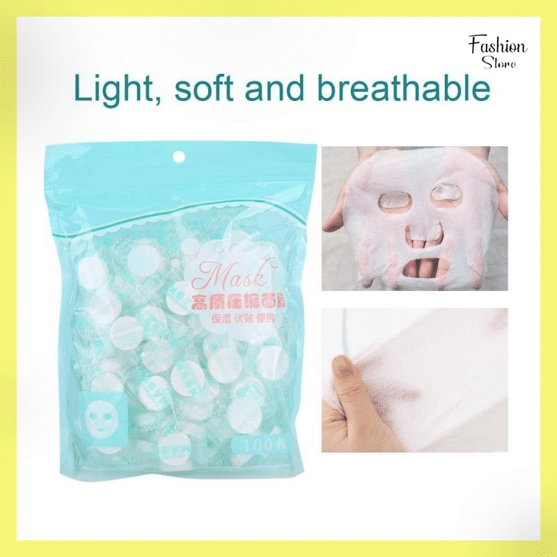 FS-Compressed Mask Paper Masker muka Wajah Tablet DIY polos kertas mini portable travel permen