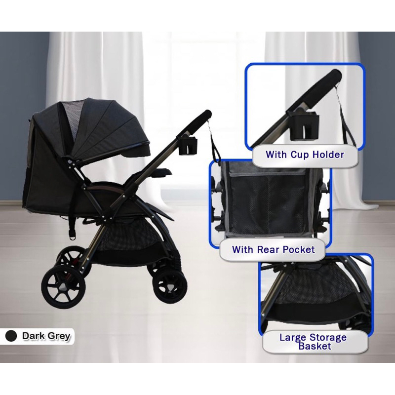 Stroller Kereta Dorong Bayi Pliko 387 Stream