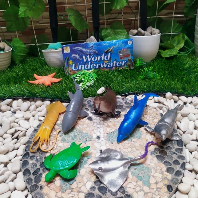 Mainan Miniatur Hewan Laut, Mainan Edukasi Anak Mengenal Hewan Laut