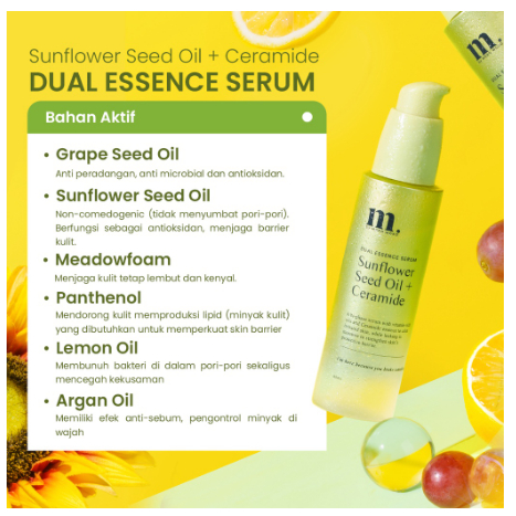 Moko Moko Sunflower Seed Oil + Ceramide Dual Essence Serum 50ml