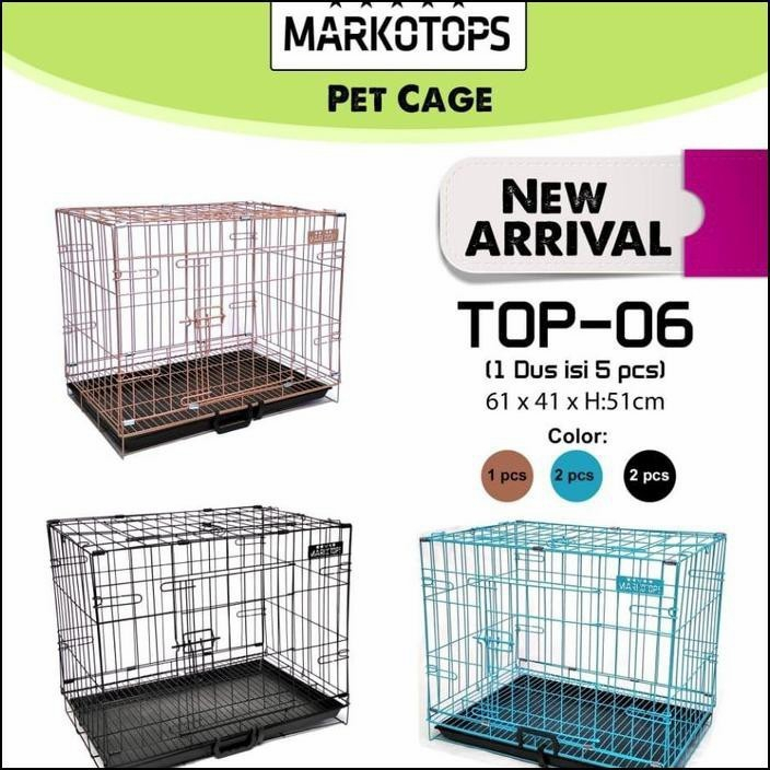 Kandang Lipat Markotop TOP-06 - Kandang Besi Anjing Kucing / Pet Wire Cage