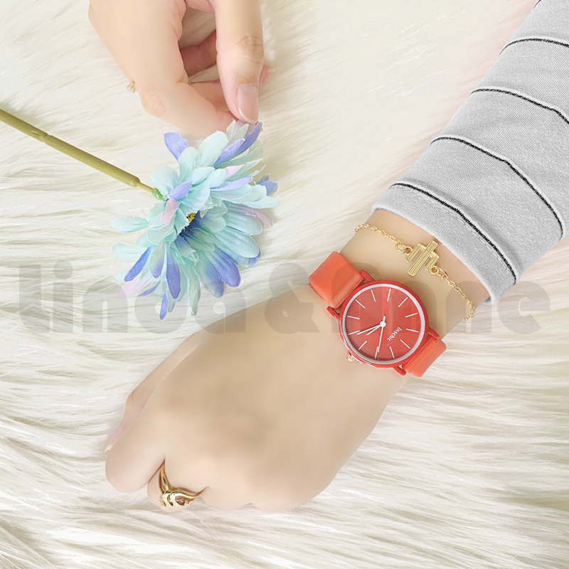 Jam Tangan Pria Wanita Harajuku Korean Simple Fashion Jelly Rubber Import