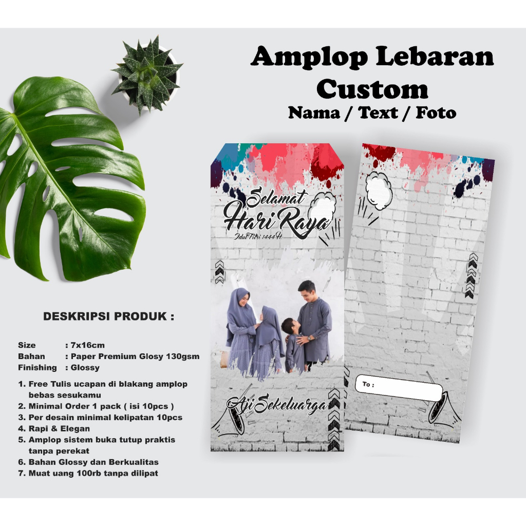 

Angpao / Amplop Lebaran / Idul Fitri 2023 Custom Foto,Nama & Ucapan
