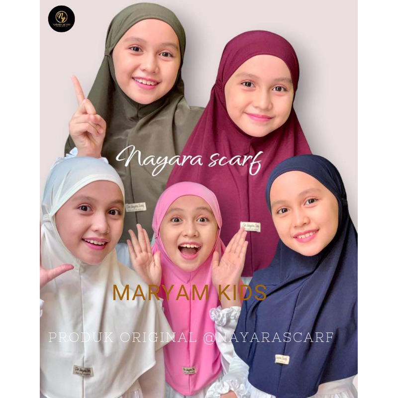 BERGO MARYAM KIDS JERSEY PREMIUM I JILBAB ANAK SEKOLAH TK SD