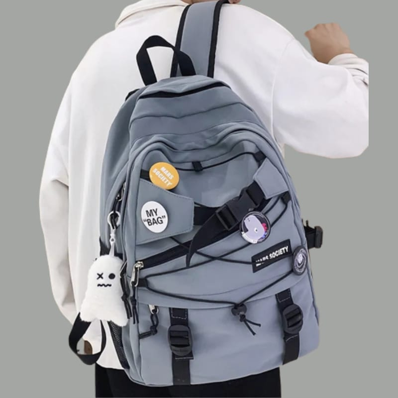 Tas Ransel Backpack Pria Wanita Fashion Bahan Kanvas Tas Sekolah Tas Punggung Pria Kekinian Terbaru