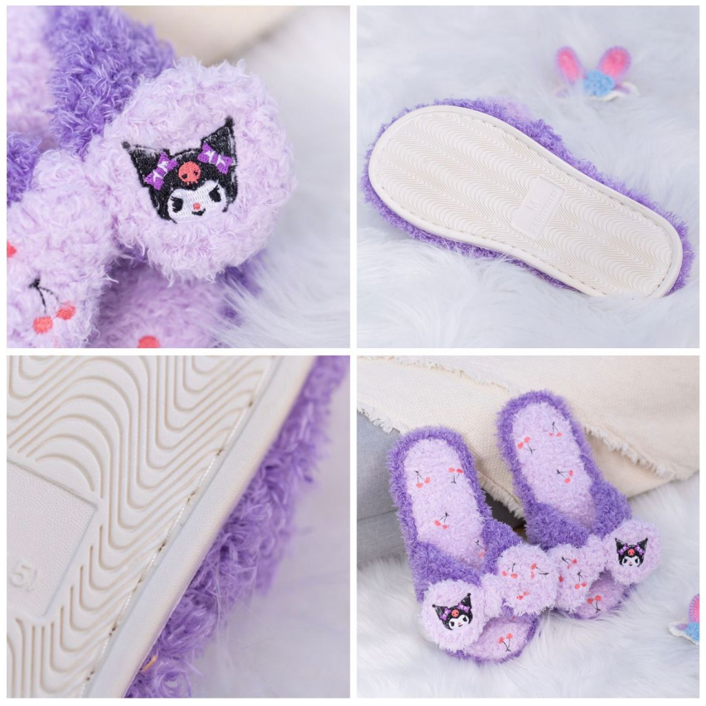 SANDAL KAMAR KUROMI CINNAMOROLL MELODY HELLO KITTY POMPOMPURIN PURIN SEPATU RUMAH FLUFFY PITA CURLY