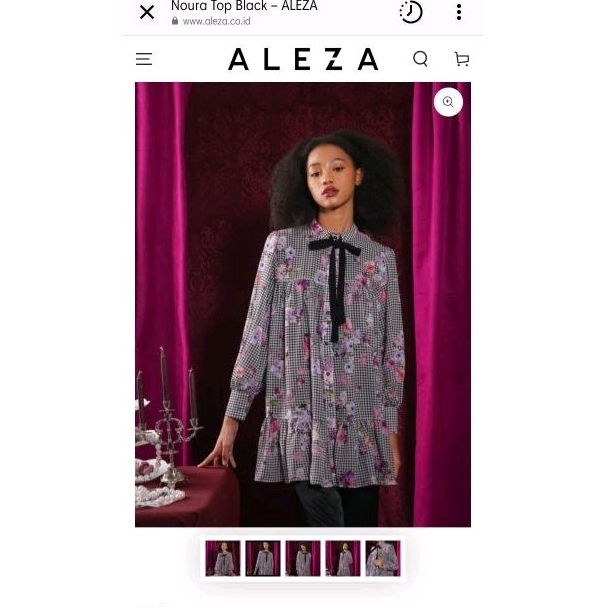 noura top black aleza label