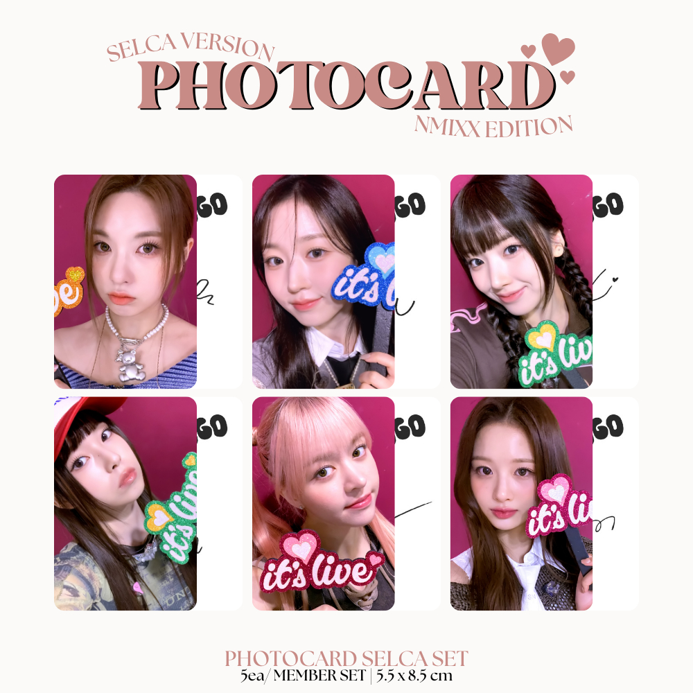 PHOTOCARD NMIXX SELCA EXPERGO 2SISI (ISI 5 PCS + LAMINASI 2 SISI) TANDA TANGAN TTD KPOP IDOL KOREA PREMIUM MURAH UNOFFICIAL HAEWON LILY SULLYOON JINNI BAE JIWOO KYUJIN READY STOCK !