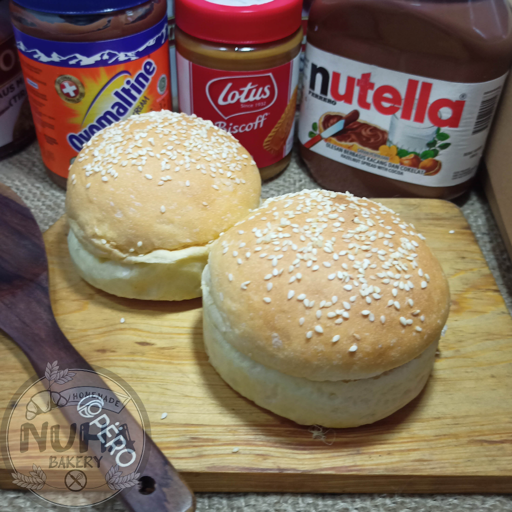 

Roti Bun Burger Uk. 15 cm Berat 130 Gram by Nuha Bakery