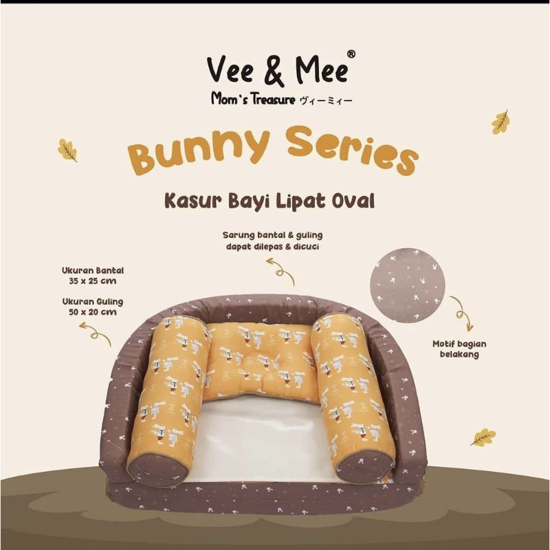 Vee & Mee Bunny Series Kasur Bayi Lipat Oval