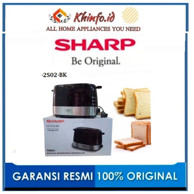 TOASTER SHARP Pemanggang Roti/TOASTER SHARP KZ-2S02-B
