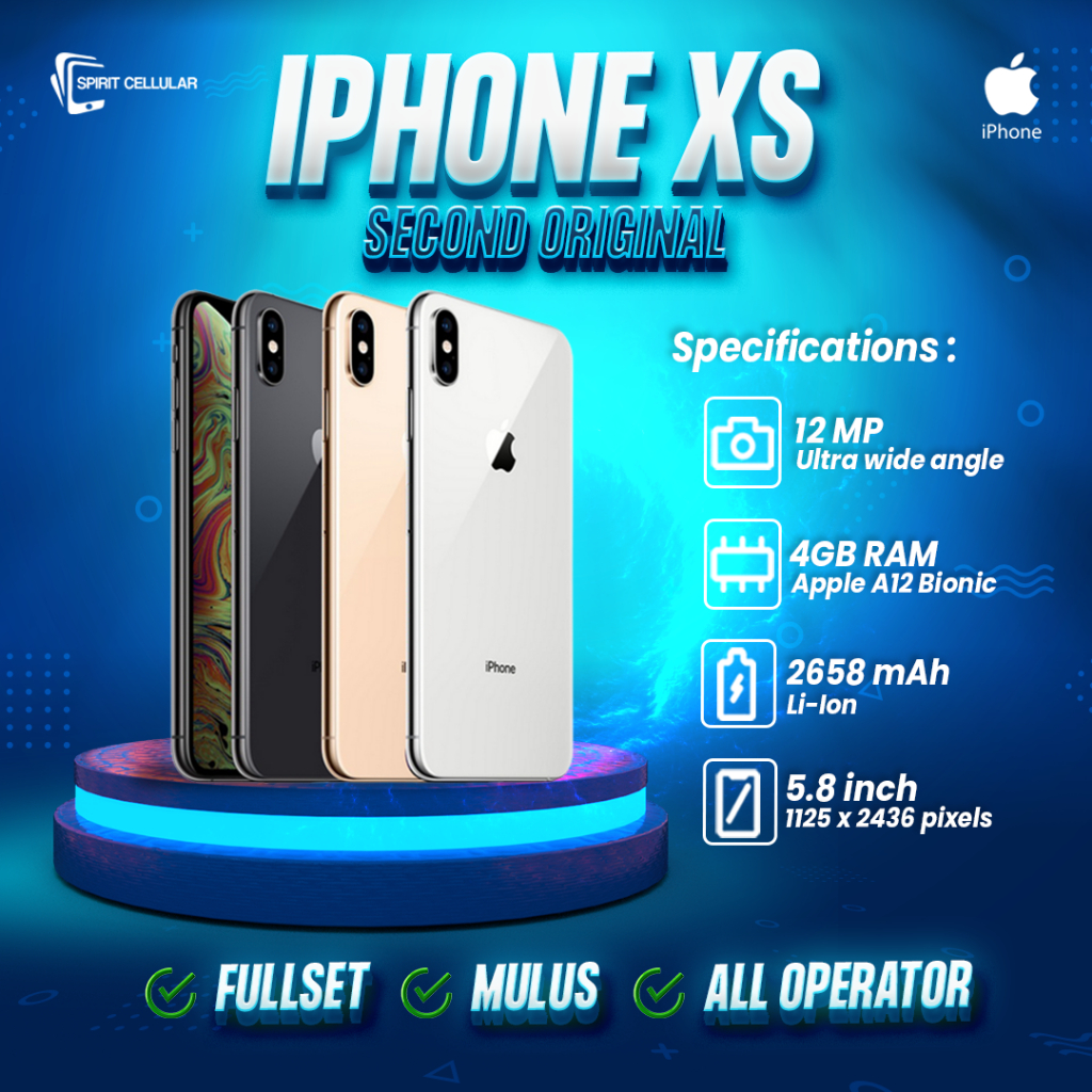 Iphone XS 64gb Iphone Bekas Ex Inter Original 100% No Minus Mulus Fullset