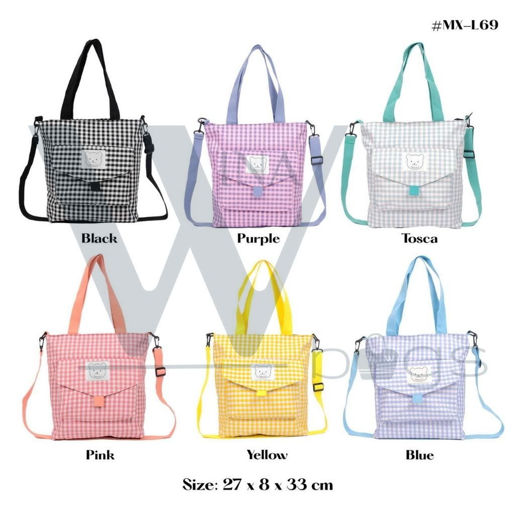 WinaBags_Tas Tote Bag Fashion Wanita / Tas Selempang 2in1 Import