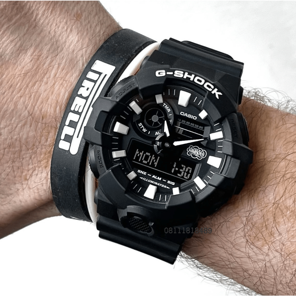 Casio G-Shock GA-700-1B Black Resin Band Men Sports Watch