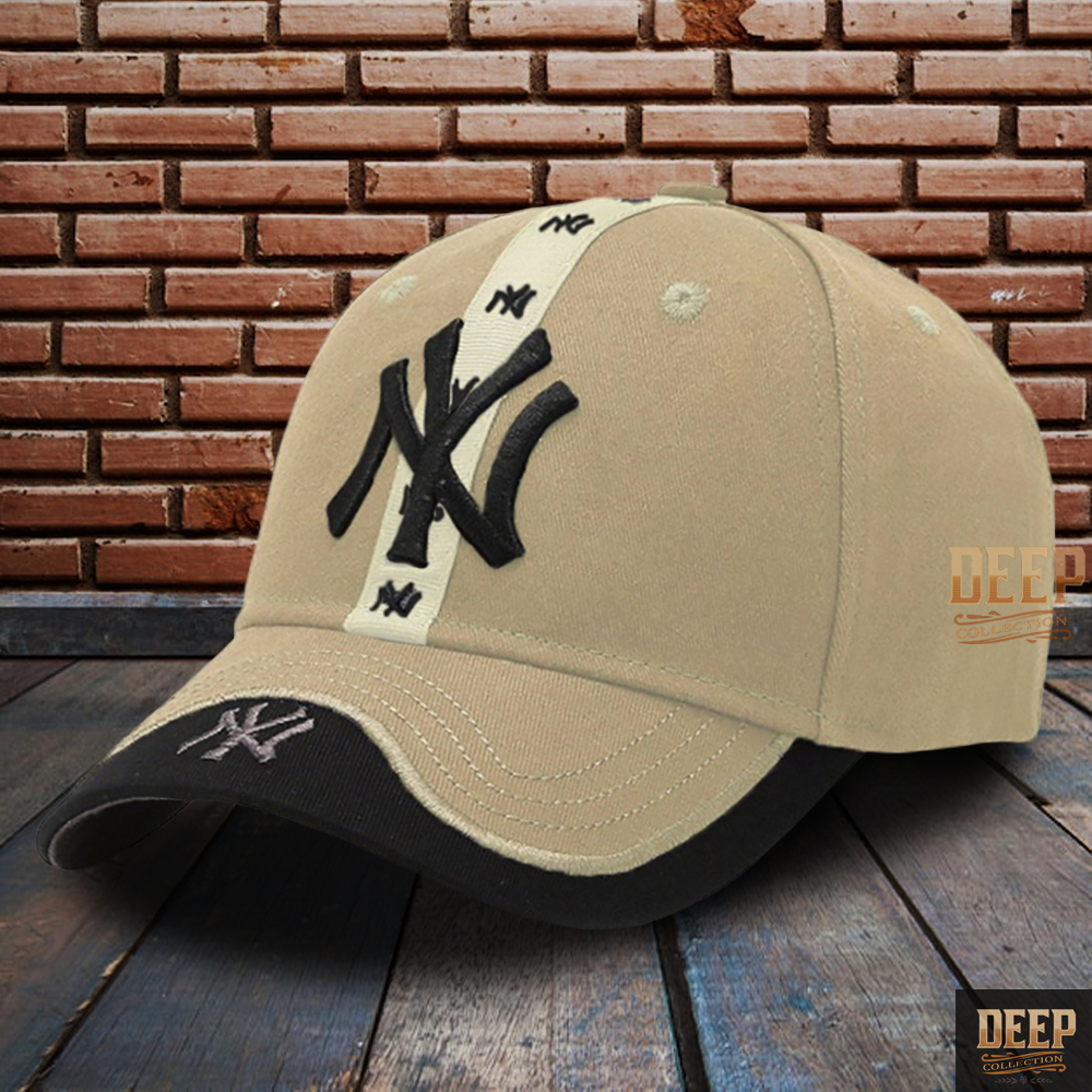 Topi NY Laki Laki & Perempuan Dewasa | Baseball Cap Pria & Wanita Korea Keren | Topi MLB Coklat Cowo