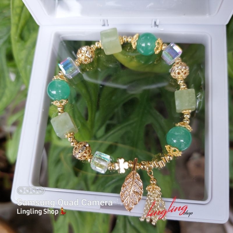 COD gelang korea// COD gelang  batu kristal// COD gelang box cantik