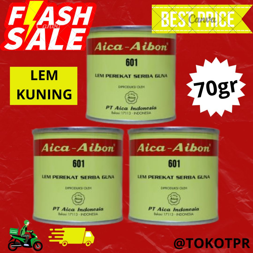 

LEM AICA AIBON 70GR LEM KUNING SERBA GUNA