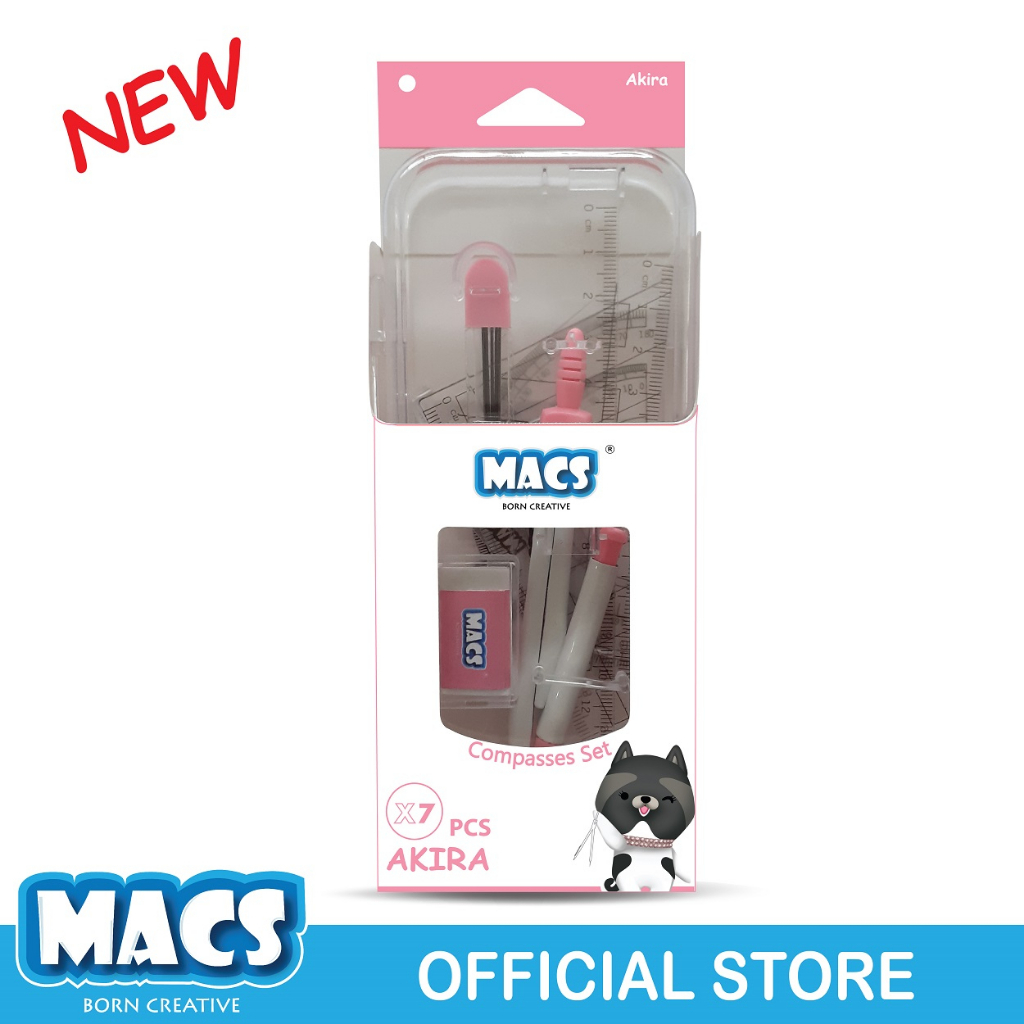 

MACS Jangka Compasses Set Isi 7 pcs Akira