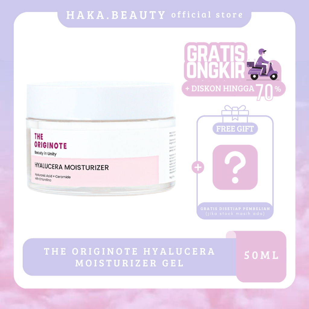 THE ORIGINOTE HYALUCERA MOIS MOISTURIZER SLEEPING SLEPING MASK GEL PEMUTIH PERAWATAN PENCERAH PENGHA