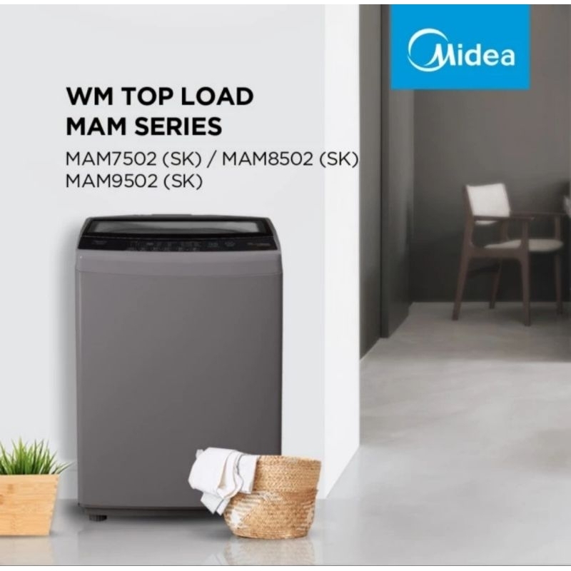 Mesin Cuci Midea MAM7502 Top Loading 7.5 kg 1 Tabung