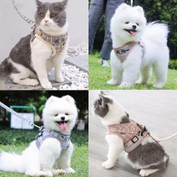 Rompi Kucing Harness Tali Rompi Bernapas Hewan Harness Kucing Tali Tuntun Reflektif Persediaan Hewan Peliharaan