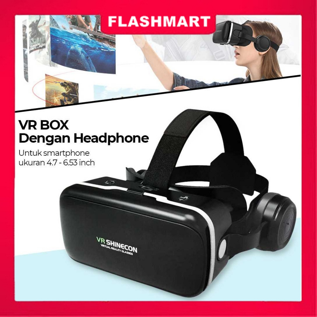 Murah Lebay Flashmart VR Box IMAX Virtual Reality Glasses Shinecon VRPARK