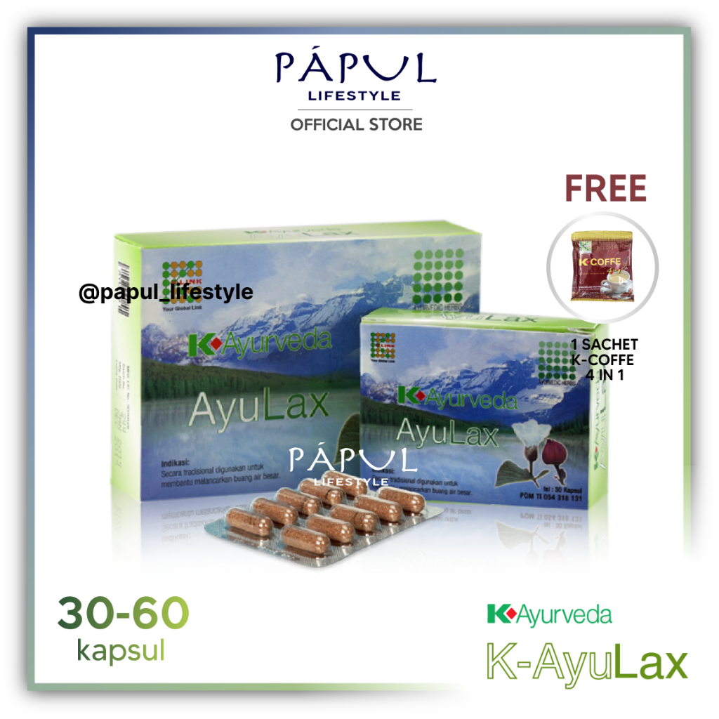 

K Ayurveda AyuLax (Obat Sembelit) Original by K Link | Papul Lifestyle