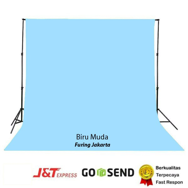 Background Biru Muda 100 gsm , Kain Spunbond Backdrop