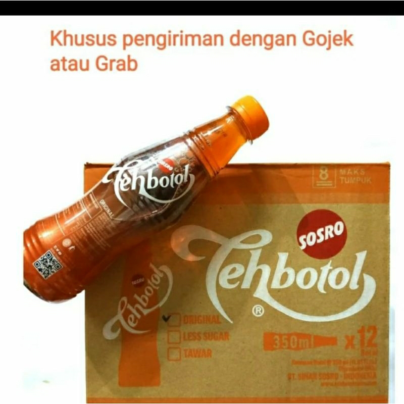 

teh botol sosro 350 ml kemasan botol | 1 dus isi 12 botol