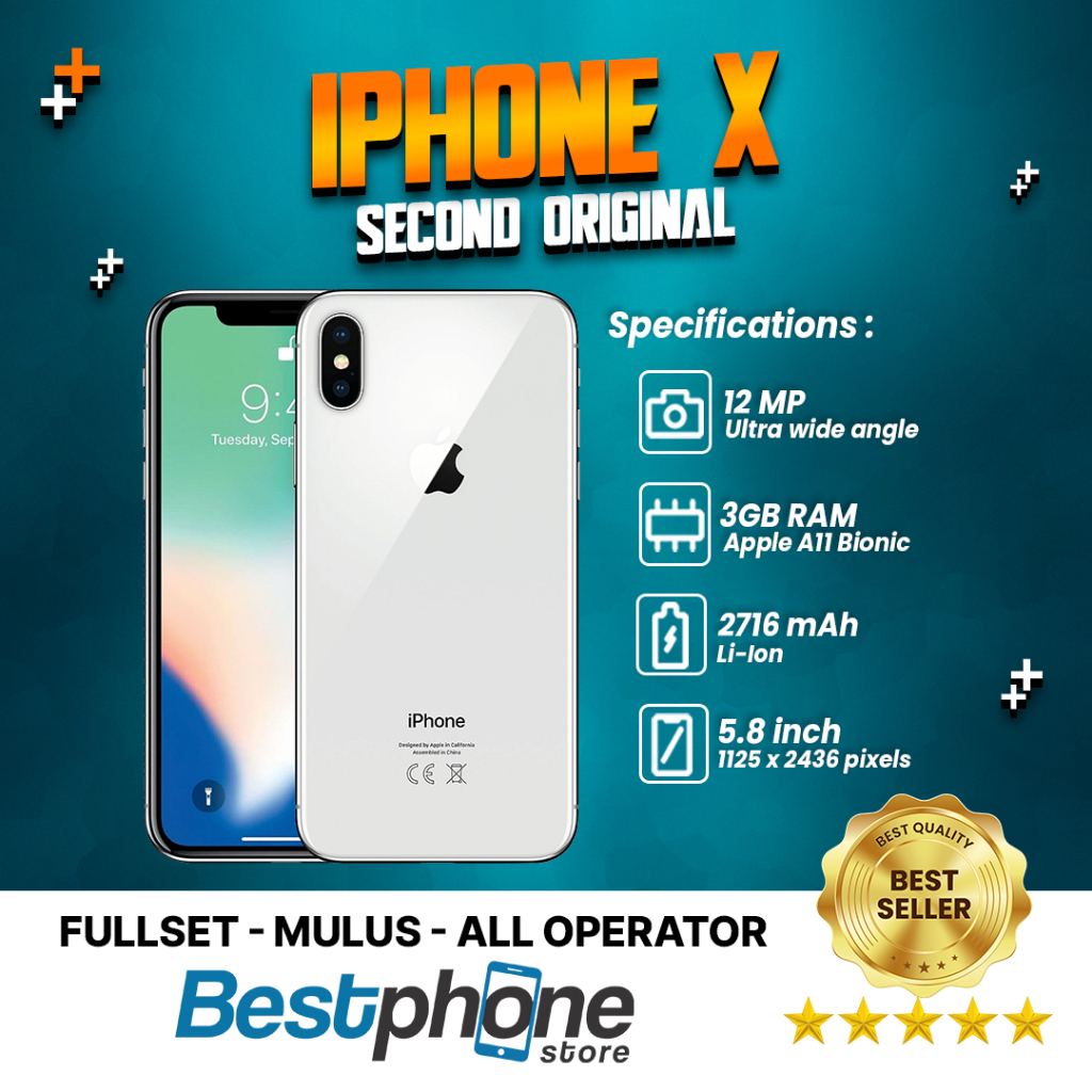 iPhone X 256GB/64GB Second iPhone x Bekas fullset mulus 100% original terawat