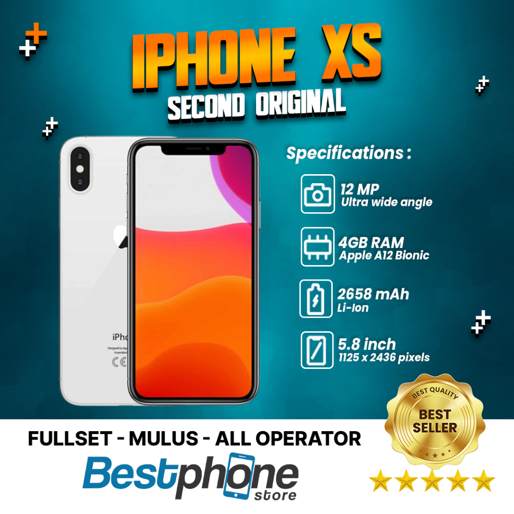 IPHONE XS 512GB 256GB 64GB SECOND ORIGINAL 100% FULLSET TERAWAT MULUS