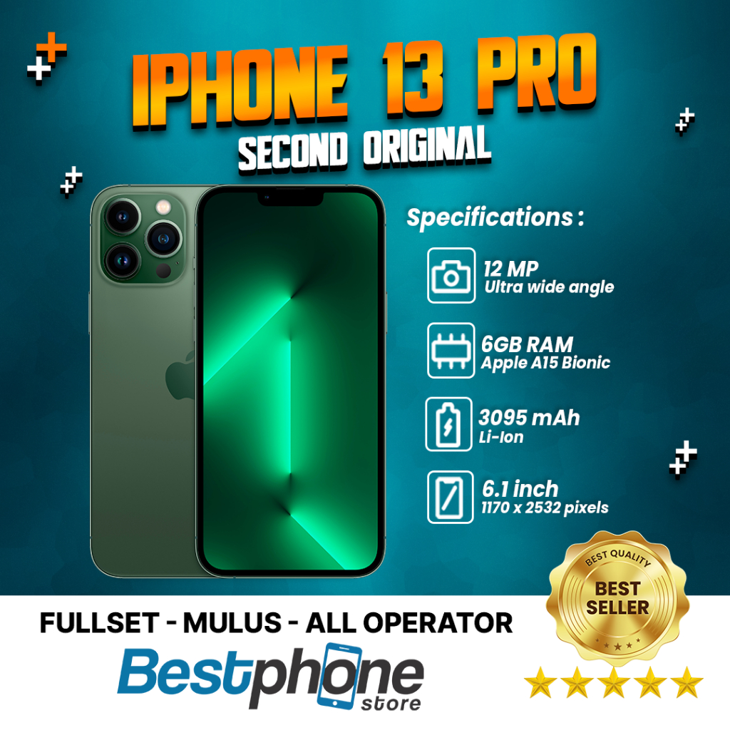 iPhone 13 Pro Second Original 128GB/256GB/512GB EX Inter Mulus 100% Fullset