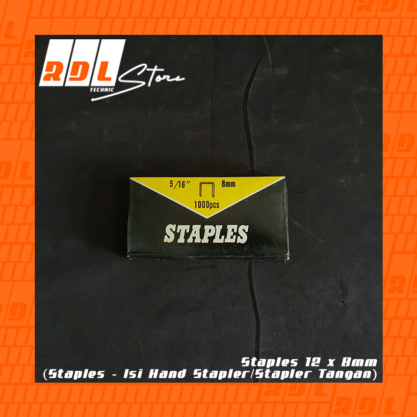 

Staples 12 x 8mm (Staples - Isi Hand Stapler / Stapler Tangan)