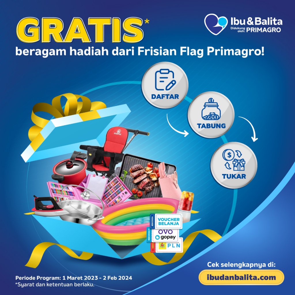 Frisian Flag Primagro 1+ Vanilla 750 gr (1-3 tahun) Susu Formula Pertumbuhan Anak - 3 Pcs