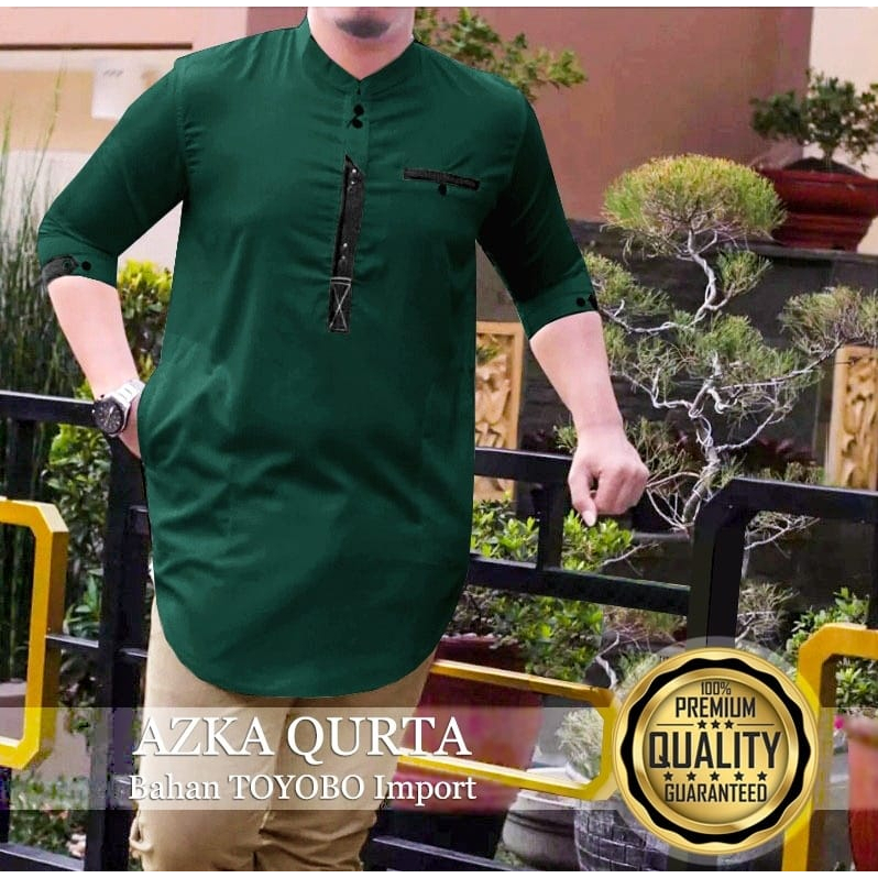 HOPYLOVY Baju Koko Pria bahan Toyobo Premium Asli Azka Qurta