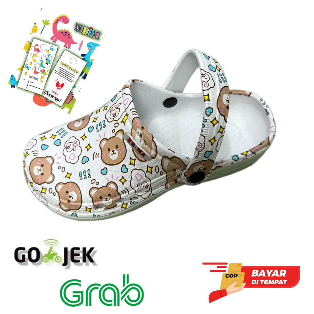 Cuci gudang Sandal Baim Kodok Motif Teddy Bear Size 36-40 PROMO MITRA