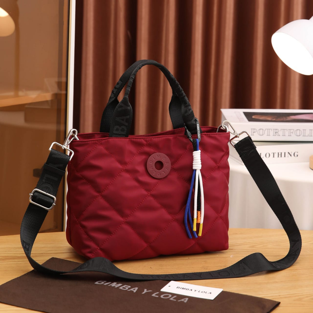 TAS BlMB4 Y L0L4 HANDBAG SHOPPING TOTE BAG WANITA SELEMPANG KASUAL (ADA TAG) BL 9846 KV