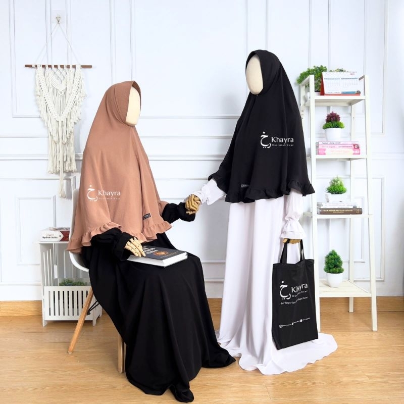 KHIMAR NAJLA BASIC CRINCLE BY KHAYRA MUSLIMAH