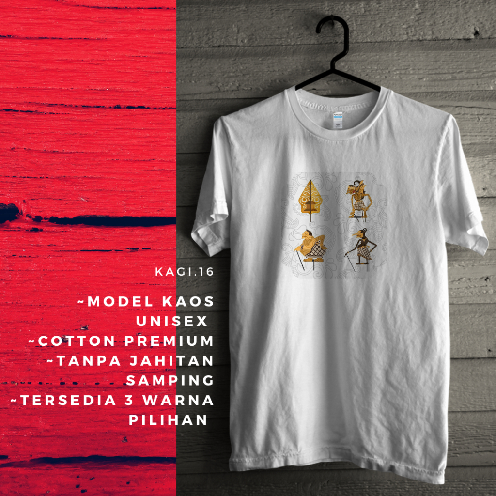 Kaos Wayang Baju Wayang Kaos Batik Kaos Unisex Baju Wanita Kaos Unisex kagi.16 Kaos Wanita Kaos Cowo