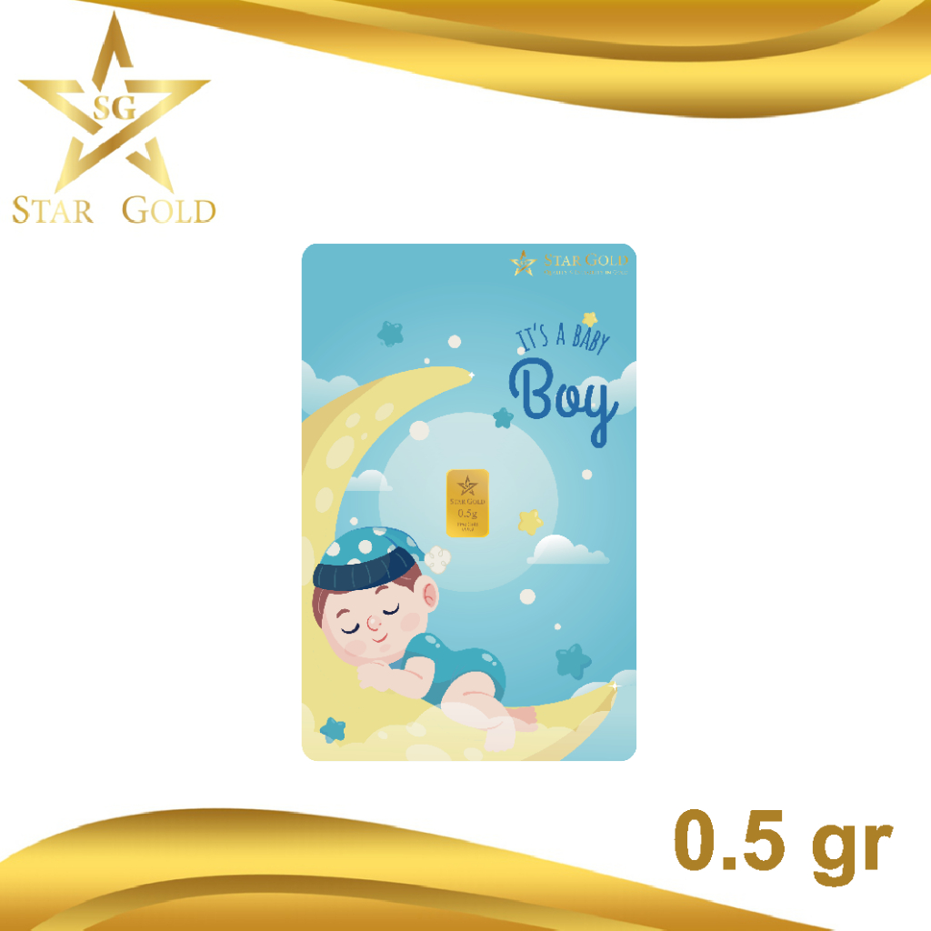 Star Gold Logam Mulia Baby Boy 1 Series 0.5gr & 1gr