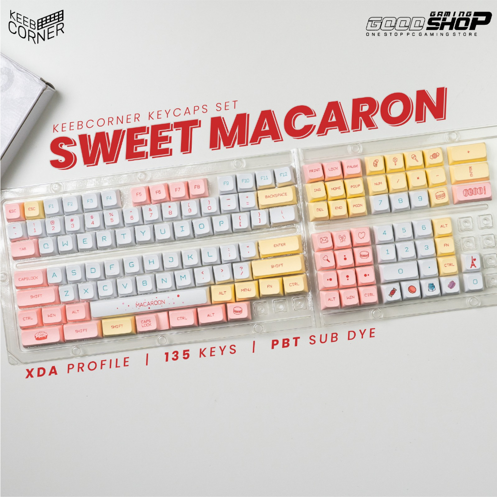 KC Keycaps SweetMacaron XDA 135 Keys