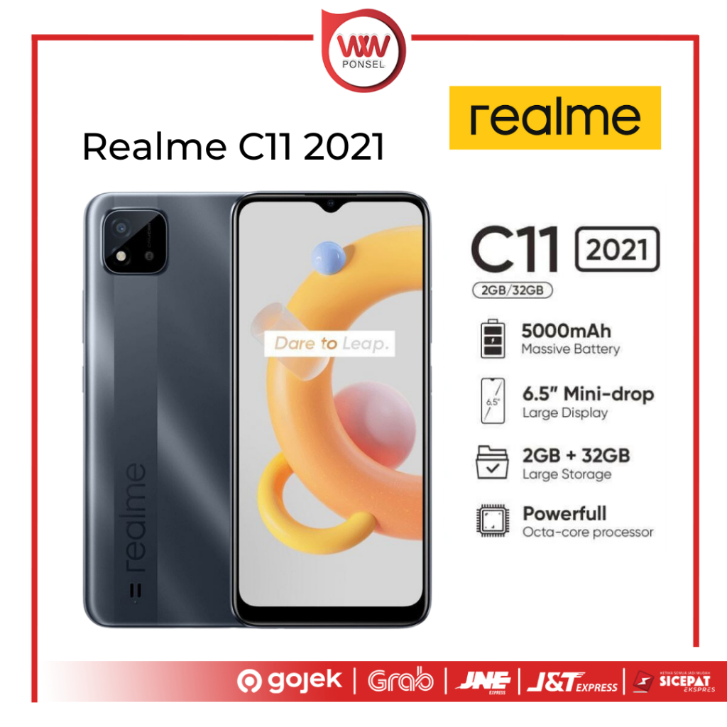 Hp Realme C11 2021 RAM 2GB Internal 32GB Garansi Resmi