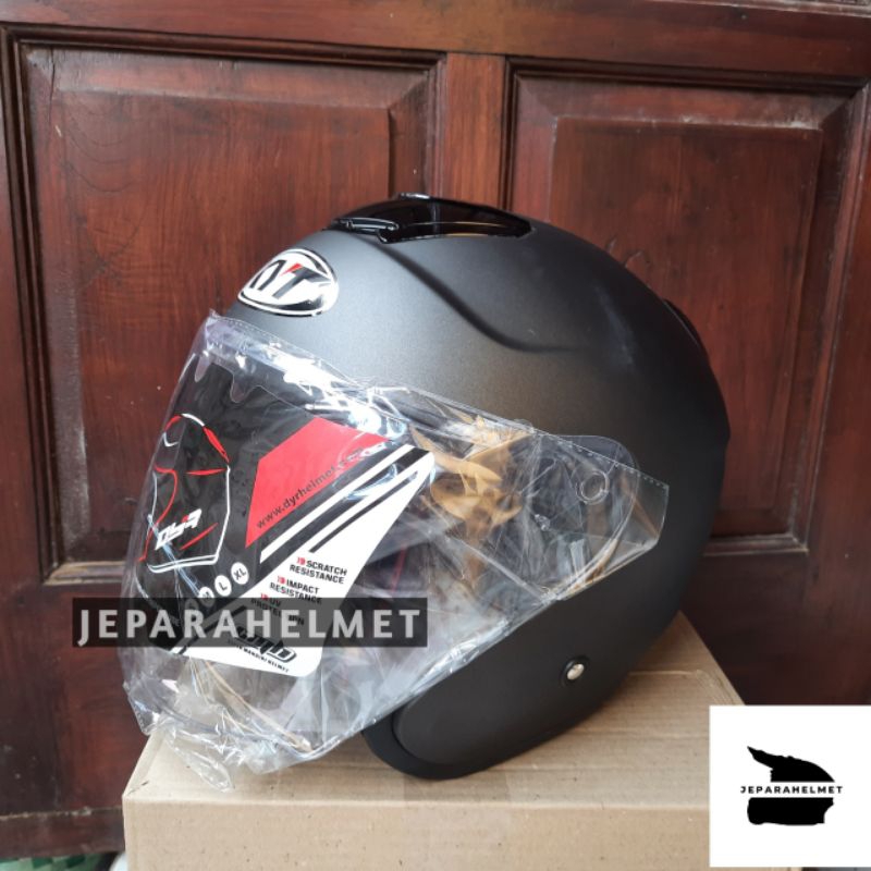 Helm Kyoto Merk DYR OSAKA Gunmetal Abu Tua Doff Original | Helm Halfface DYR OSAKA Model Kyoto Premi