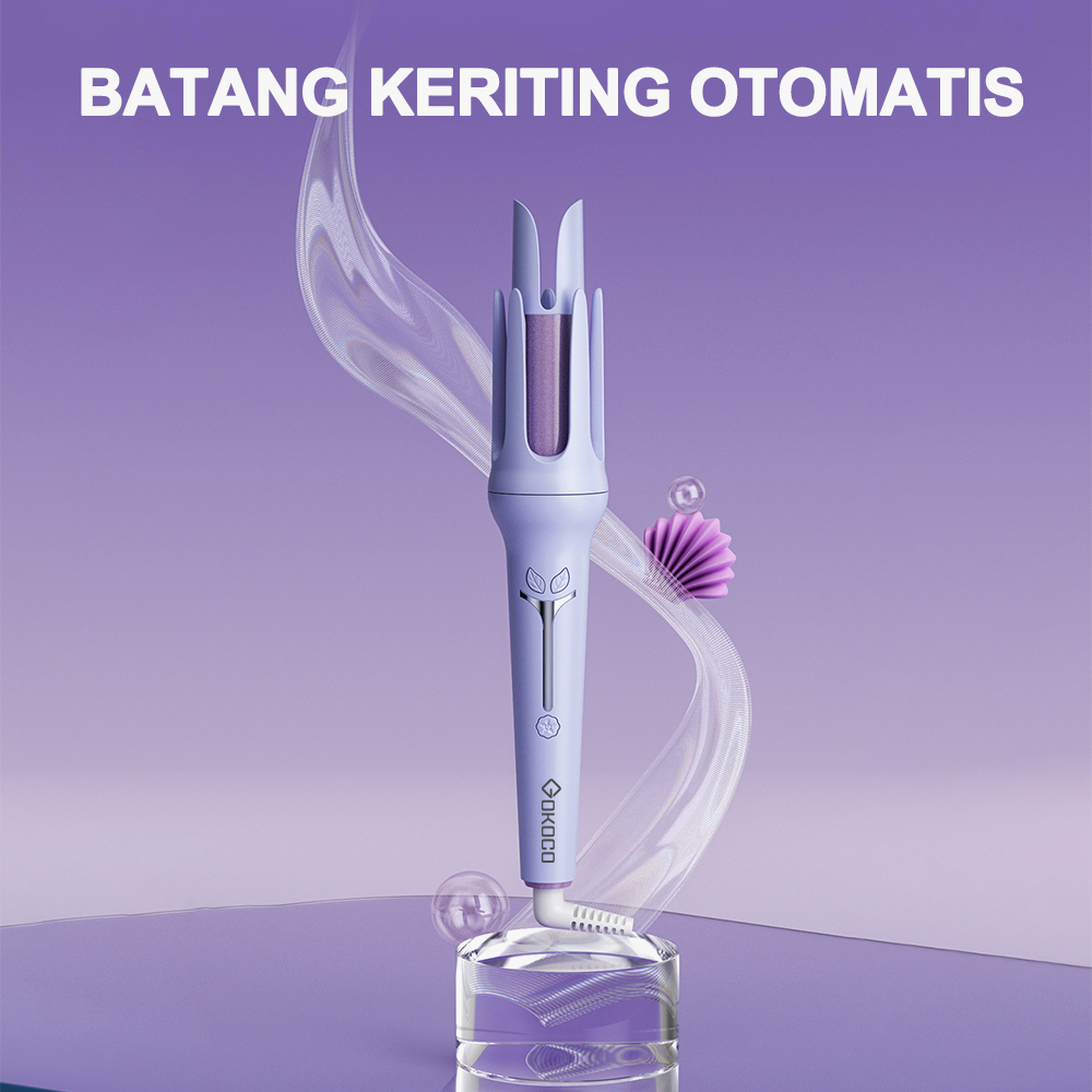 GOOJODOQ Catokan Rambut Ceramics 32mm Catokan Curly Otomatis Curly Rambut Curling Iron Ion negatif hair curler