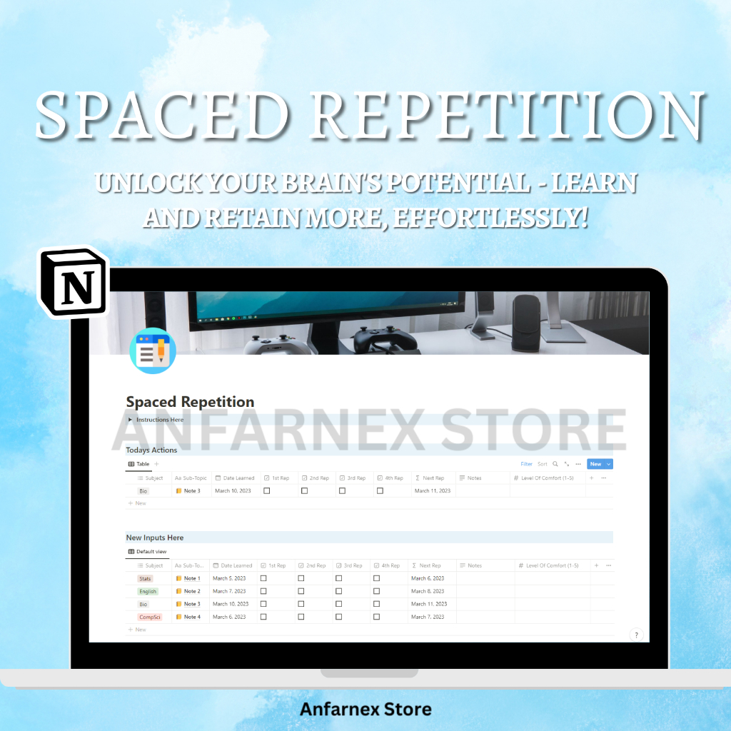 Spaced Repetition Notion Template