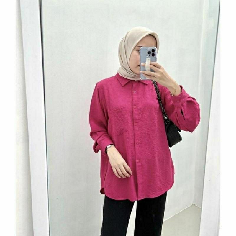 KEMEJA CRINCLE OVERSIZE • PREMIUM CRINCLE AIRFLOW fit XL