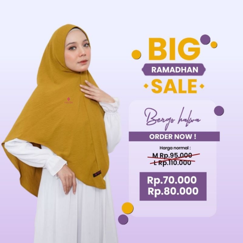 HALWA BERGO CRINGKLE/BY NAYMA HIJAB ORI