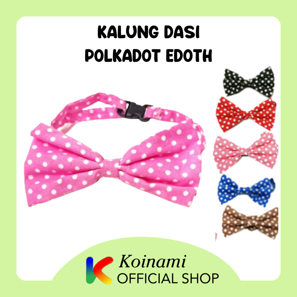 KALUNG DASI POLKADOT EDOTH / collar kucing anjing / acc hewan / cat &amp; dog / binatang